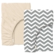 Набір простирадло на резинці 90х200 BEIGE / GREY ZIGZAG