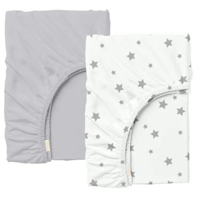 Набір простирадло на резинці 90х200 GREY / GREY STARS