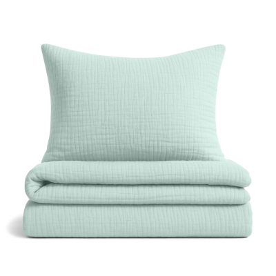 Дитяча постіль без простирадла муслін PISTACHIO