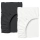 Набір простирадло на резинці 90х200 WHITE / BLACK
