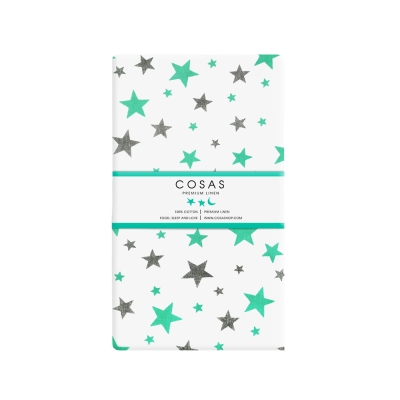 Простирадло на резинці 200x200 MINT STARS