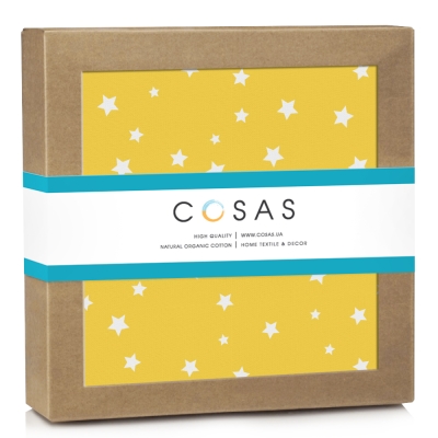 Дитячий непромокаючий наматрацник 60х120 STARFALL YELLOW