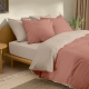 Двоспальна постільна білизна з простирадлом на резинці COPPER CS7