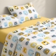 Підліткова постільна білизна фланель з простирадлом на резинці ANIMALS COLOR CS3