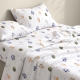 Двоспальна постільна білизна фланель з простирадлом на резинці WINTER POPS