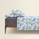 Євро постільна білизна з простирадлом на резинці FLORAL CS1