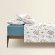 Євро постільна білизна з простирадлом на резинці SUMMER BOUQUET CS3
