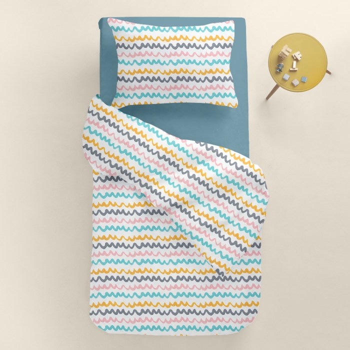 Дитяча постільна білизна в ліжечко WAVY LINES CS2