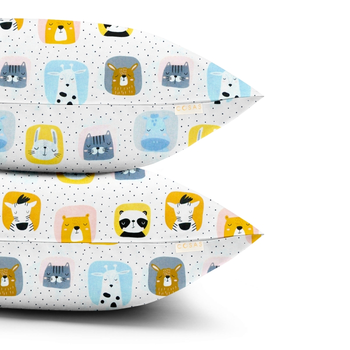 Наволочка на подушку 80х80 COLOR ANIMALS