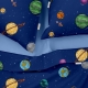 Двоспальна постільна білизна з простирадлом на резинці SPACE CS2