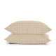 Полуторна постільна білизна з простирадлом на резинці BEIGE GEOMETRY