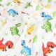 Підліткова постільна білизна фланель з простирадлом на резинці COLORFUL DINO CS1